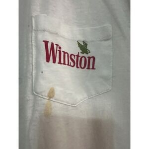 Vintage Winston La Metallica Desvistela 1991 T-Shirt White Graphic Tee